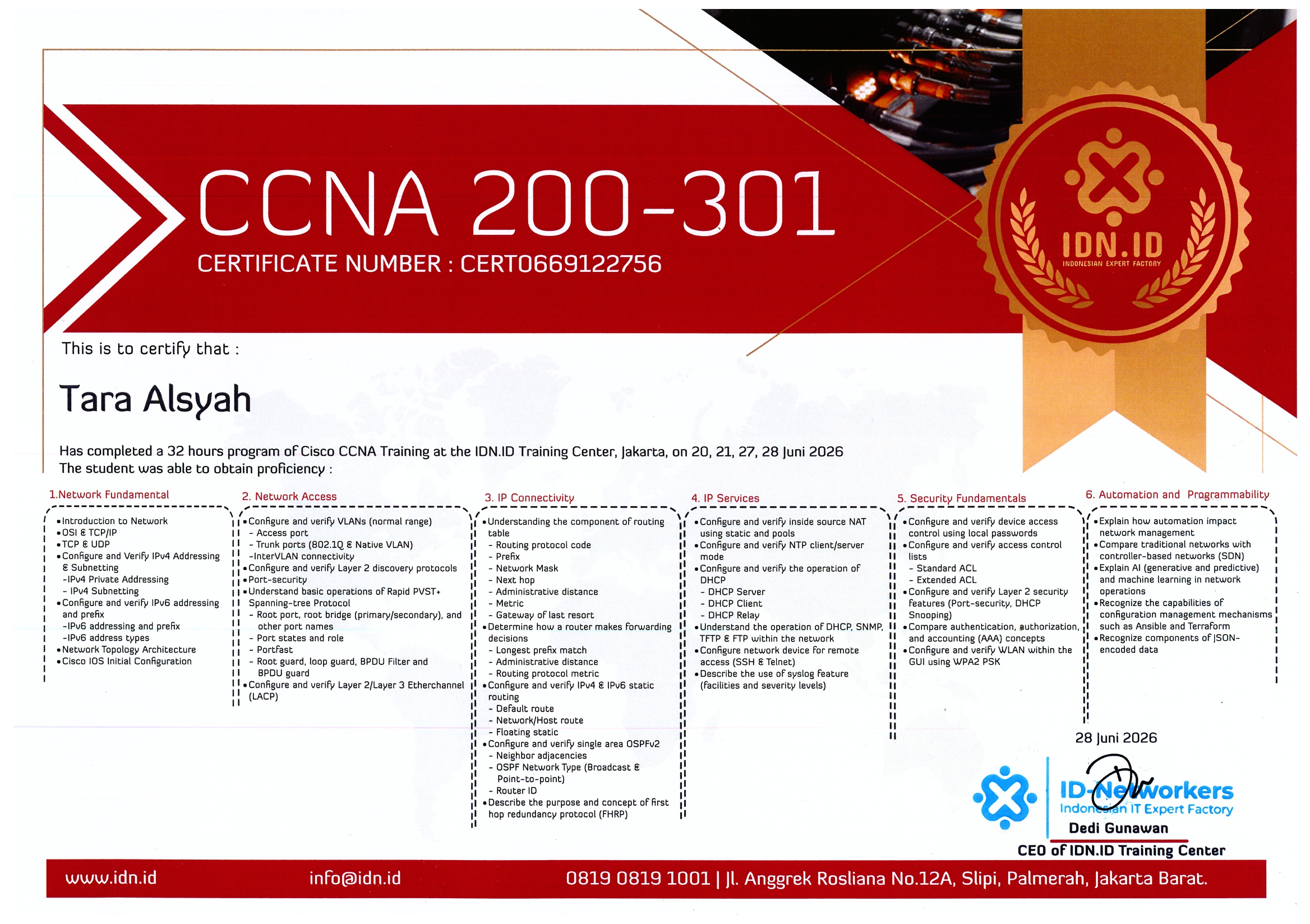 Cisco Certified Network Associate (CCNA)