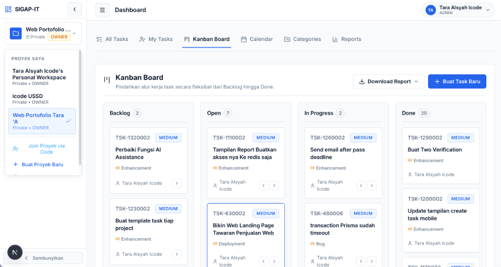 TaskTuntas — Platform Manajemen Task & Proyek Modern